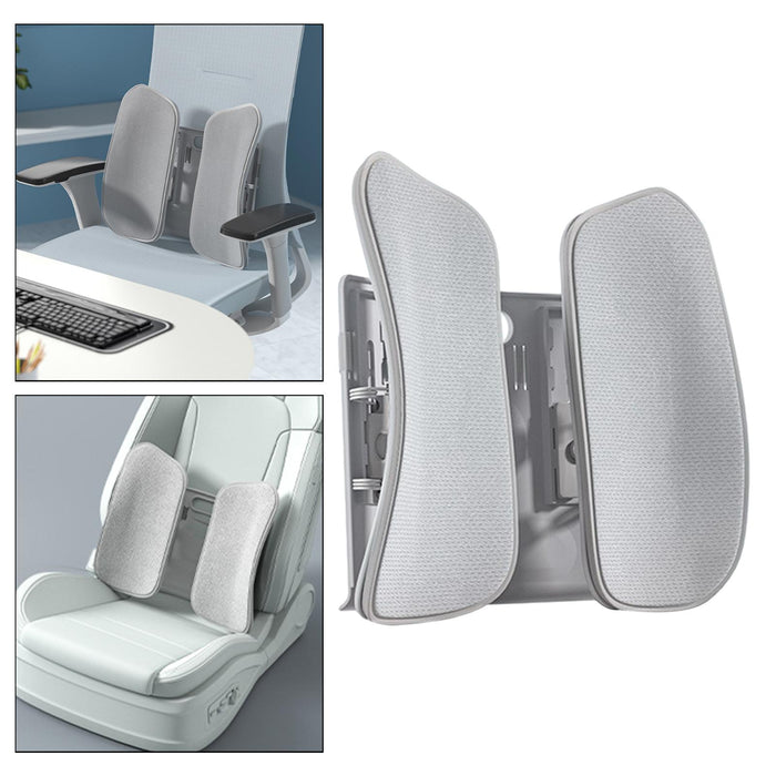 Crofta Chair Back Cushion Desk Chair Back Cushion for Car Gaming Chair Long Sitting Gray