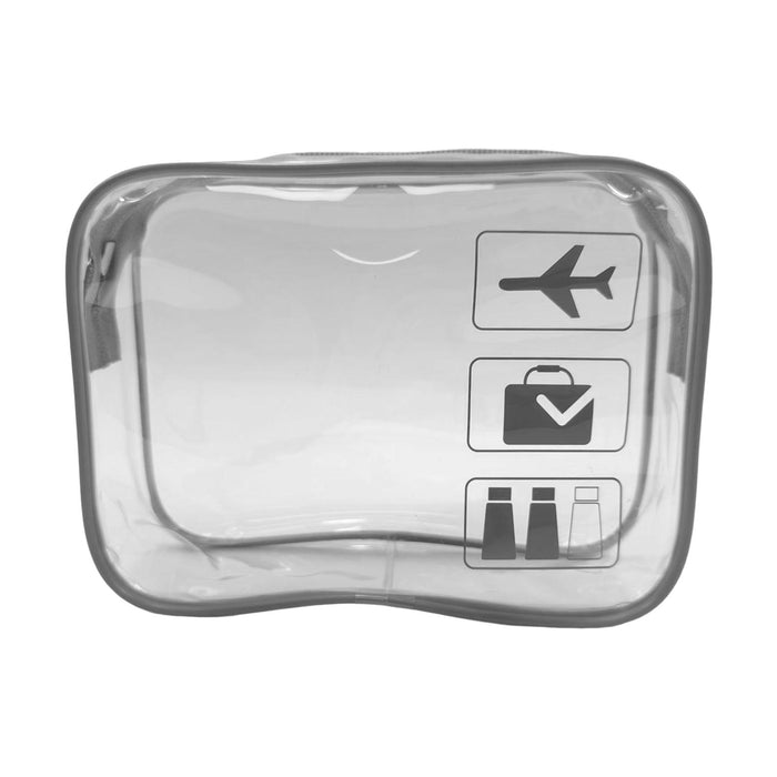 Crofta Clear Makeup Bag Bag for Essentials Traveling Bathroom Gray