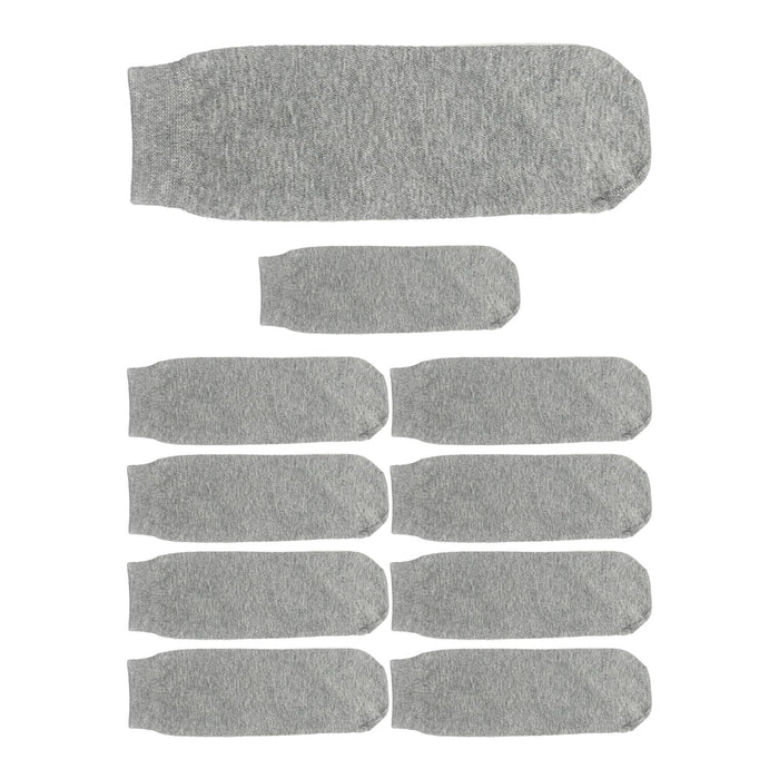 Crofta 10 Pieces Prosthetic Socks Stretch Amputee Care Cotton Stump Socks for Women Length 25cm Gray