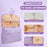 Crofta Waterproof Toiletry Bag Hanging Travel Makeup Bag Cosmetic Bag for Daily Use Purple