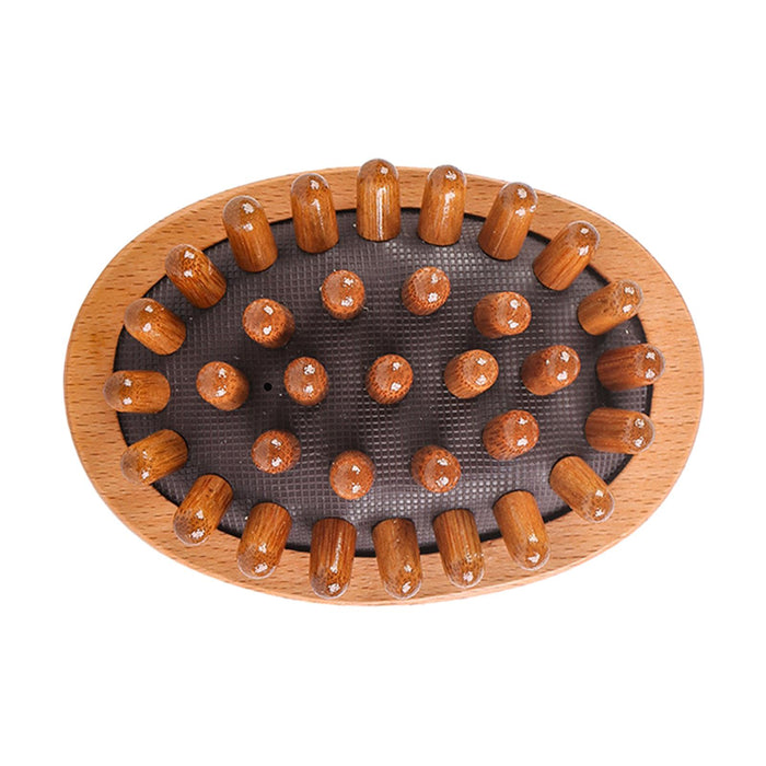 Crofta Wooden Massage Body Brush Multi Functional Body Massager for Waist Neck Back