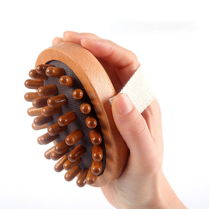 Crofta Wooden Massage Body Brush Multi Functional Body Massager for Waist Neck Back