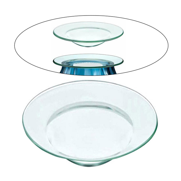 Crofta Replacement Oil Warmer Dish Clear Glass for Wax Melter Oil and Tart Warmers S