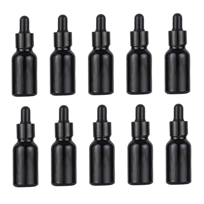 Crofta 10Pcs Mini Essential Oil Bottles Perfume Vial for Perfume Armatherapy Travel 15ml