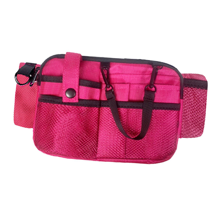 Crofta Nurse Pouch Waist Bag Apron Hip Bag Utility Waist Pack Nurse Tool Belt Pouch Rose Red