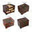 Crofta Wooden Jewelry Box Trinket Container with Mirror Antique Jewelry Case Holder Style A