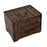 Crofta Wooden Jewelry Box Trinket Container with Mirror Antique Jewelry Case Holder Style D