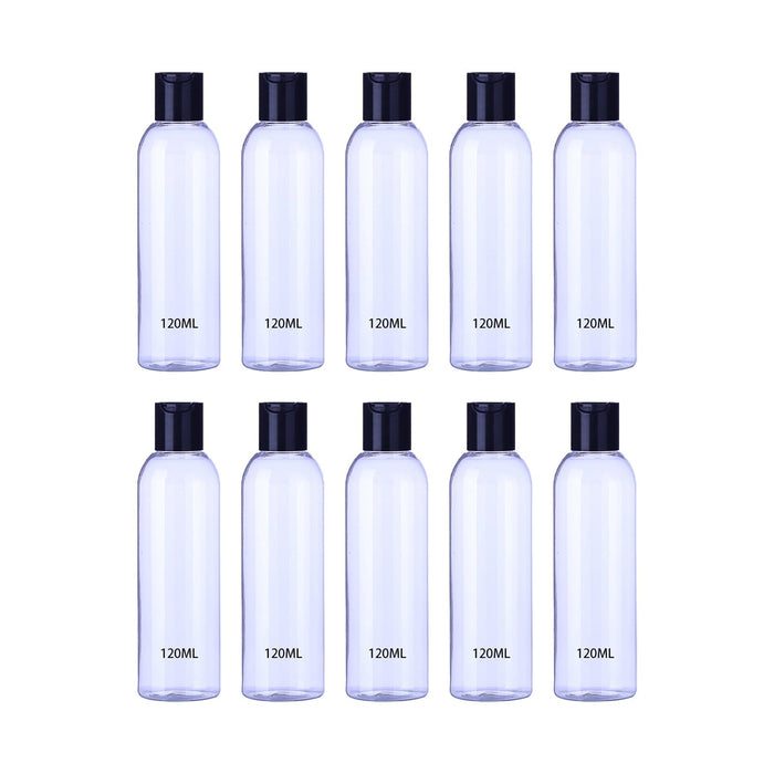 Crofta 10Pcs Empty Bottles Stylish Shampoo Bottle for Countertop Hotel Laundry Room 120ml