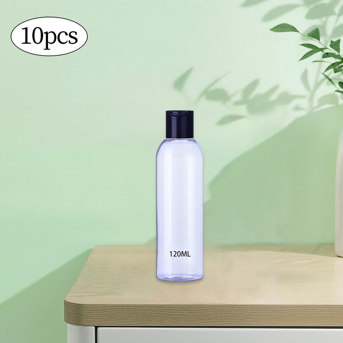 Crofta 10Pcs Empty Bottles Stylish Shampoo Bottle for Countertop Hotel Laundry Room 120ml