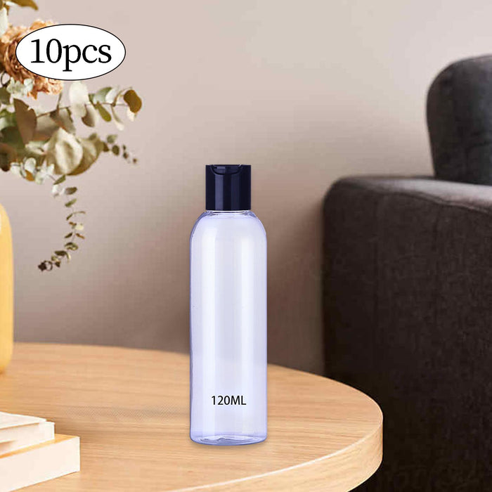 Crofta 10Pcs Empty Bottles Stylish Shampoo Bottle for Countertop Hotel Laundry Room 120ml