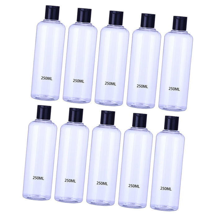 Crofta 10Pcs Empty Bottles Stylish Shampoo Bottle for Countertop Hotel Laundry Room 250ml