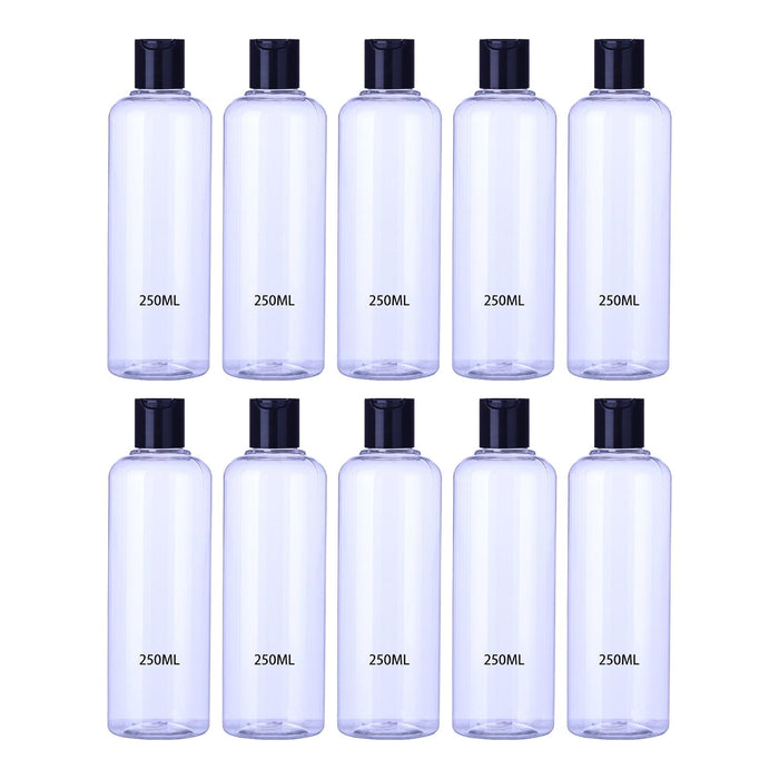 Crofta 10Pcs Empty Bottles Stylish Shampoo Bottle for Countertop Hotel Laundry Room 250ml