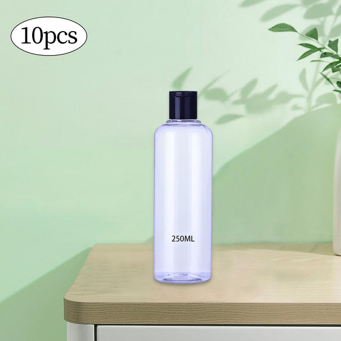 Crofta 10Pcs Empty Bottles Stylish Shampoo Bottle for Countertop Hotel Laundry Room 250ml