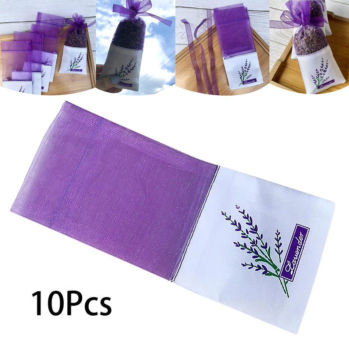 Crofta Empty Sachet Bags for Lavender Spice 7x16.5cm Durable Storage Gift Wrap Bags 10pcs