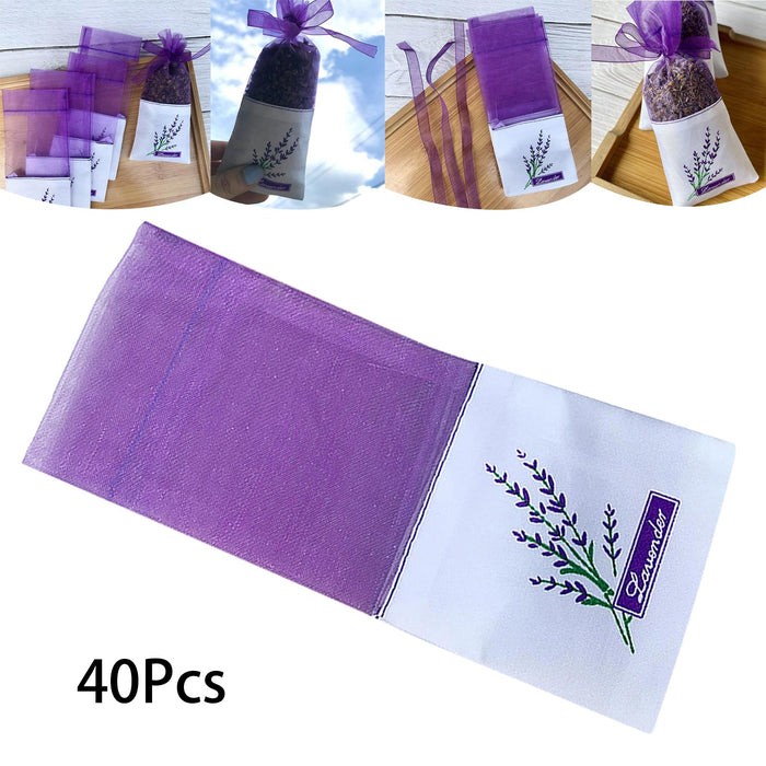 Crofta 40Pcs Sachet Empty Bags Gauze Bags for Lavender Spice Portable Gift Wrap Bag