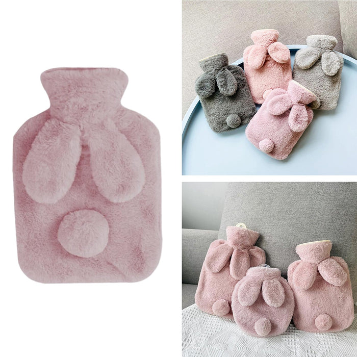 Crofta Hot Water Bottle with Soft Fleece Cover PVC Hot Water Bag for Feet Shoulders 500ML