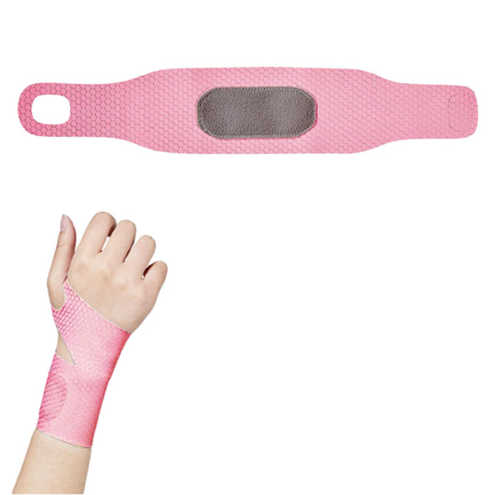 Crofta Wrist Brace Elastic Wrist Protection Sleeve for Cooking Volleyball Badminton pink