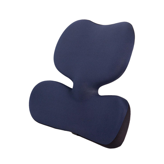 Crofta Lumbar Support Pillow Comfortable Soft Chair Back Pillow for Dorm Office Car Dark Blue