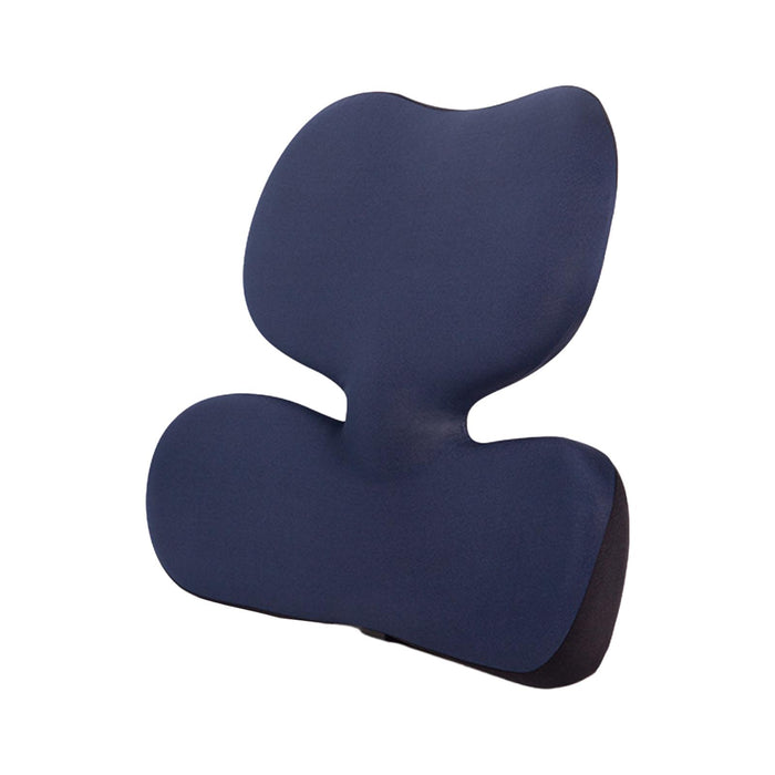 Crofta Lumbar Support Pillow Comfortable Soft Chair Back Pillow for Dorm Office Car Dark Blue