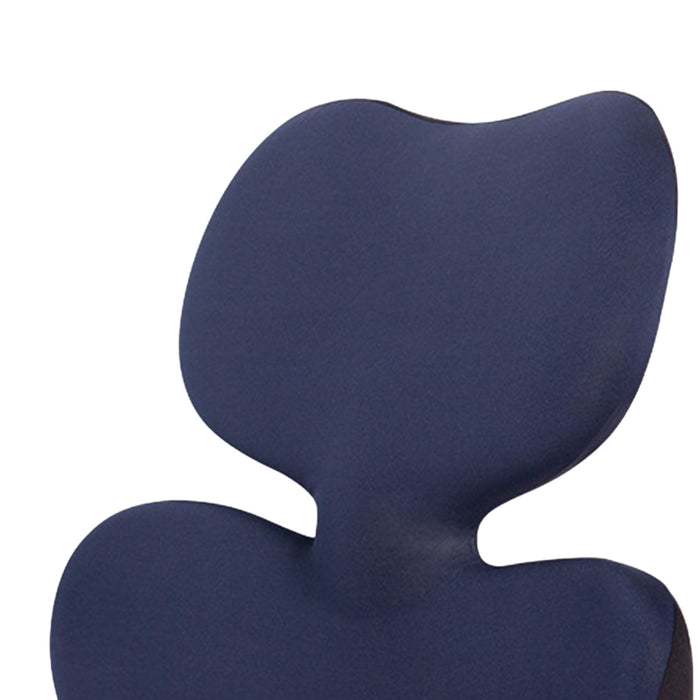 Crofta Lumbar Support Pillow Comfortable Soft Chair Back Pillow for Dorm Office Car Dark Blue