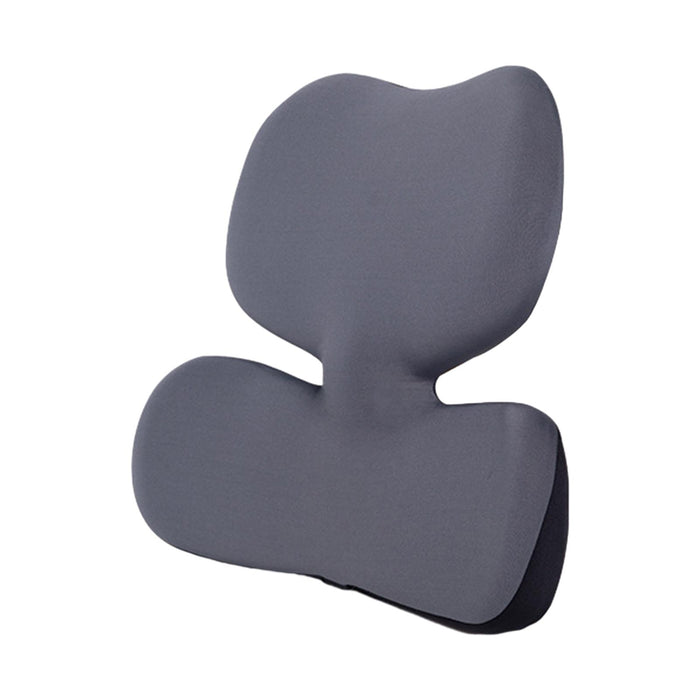 Crofta Lumbar Support Pillow Comfortable Soft Chair Back Pillow for Dorm Office Car Dark Gray