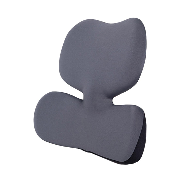 Crofta Lumbar Support Pillow Comfortable Soft Chair Back Pillow for Dorm Office Car Dark Gray