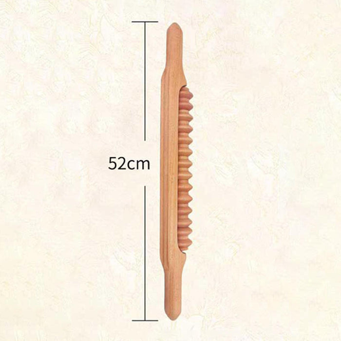 Crofta Wood Massage Roller Stick Manual Gua Sha Stick for Beauty Salon Abdomen Back 52CM