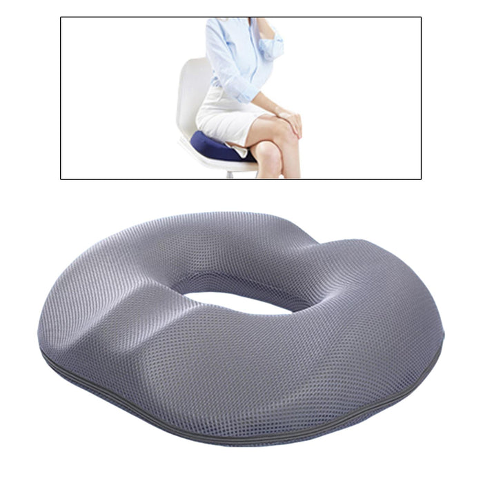 Crofta Hemorrhoid Seat Cushion Tailbone Pillow for Dining Room Office Chair Gray Women