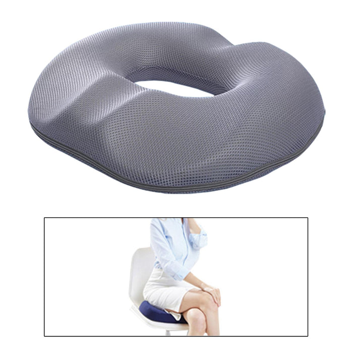 Crofta Hemorrhoid Seat Cushion Tailbone Pillow for Dining Room Office Chair Gray Women