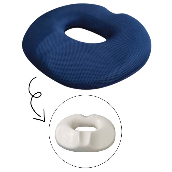 Crofta Hemorrhoid Seat Cushion Tailbone Pillow for Dining Room Office Chair Navy Men