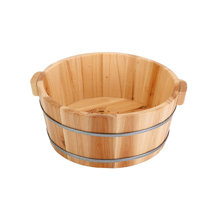 Crofta Wood Footbath Basin Household Home Supplie Foot Soaking Bath Basin Basin Tub 16x36cm A