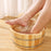 Crofta Wood Footbath Basin Household Home Supplie Foot Soaking Bath Basin Basin Tub 16x36cm A