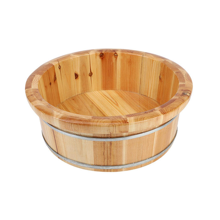 Crofta Wood Footbath Basin Household Home Supplie Foot Soaking Bath Basin Basin Tub 16x44cm B