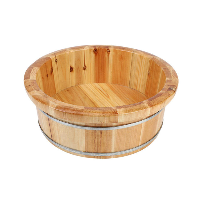 Crofta Wood Footbath Basin Household Home Supplie Foot Soaking Bath Basin Basin Tub 16x44cm B