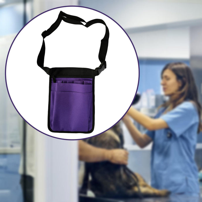 Crofta Nurse Waist Bag Portable Nurse Organizer Belt for Care Kits Tool Tool Indoor violet