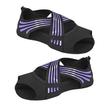 Crofta Yoga Socks for Women Clasped Pilates Socks Grip Socks for Barre Yoga Pilates M Violet