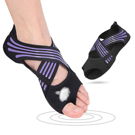 Crofta Yoga Socks for Women Clasped Pilates Socks Grip Socks for Barre Yoga Pilates M Violet