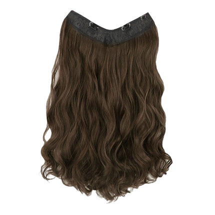 Crofta Wavy Curly Natural Soft Synthetic Hair Pieces 17.7" for Women Dates Concerts Light Brown