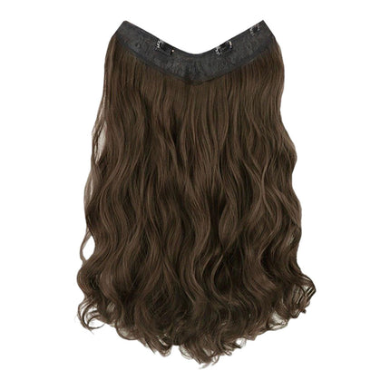 Crofta Wavy Curly Natural Soft Synthetic Hair Pieces 17.7" for Women Dates Concerts Light Brown