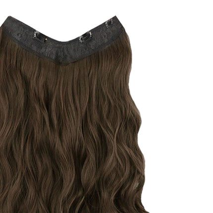 Crofta Wavy Curly Natural Soft Synthetic Hair Pieces 17.7" for Women Dates Concerts Light Brown