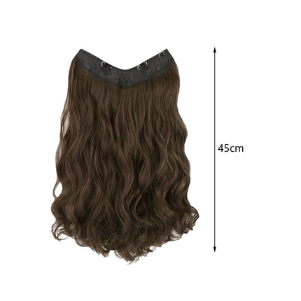 Crofta Wavy Curly Natural Soft Synthetic Hair Pieces 17.7" for Women Dates Concerts Light Brown