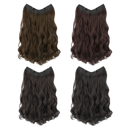 Crofta Wavy Curly Natural Soft Synthetic Hair Pieces 17.7" for Women Dates Concerts Light Brown