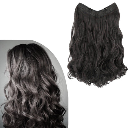 Crofta Wavy Curly Natural Soft Synthetic Hair Pieces 17.7" for Women Dates Concerts Black