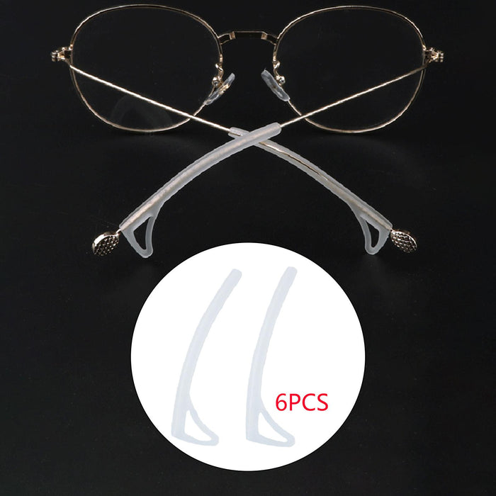 Crofta 12 Pieces Soft Eyeglasses Retainers Ear Cushions Hooks for Women Adults Work White