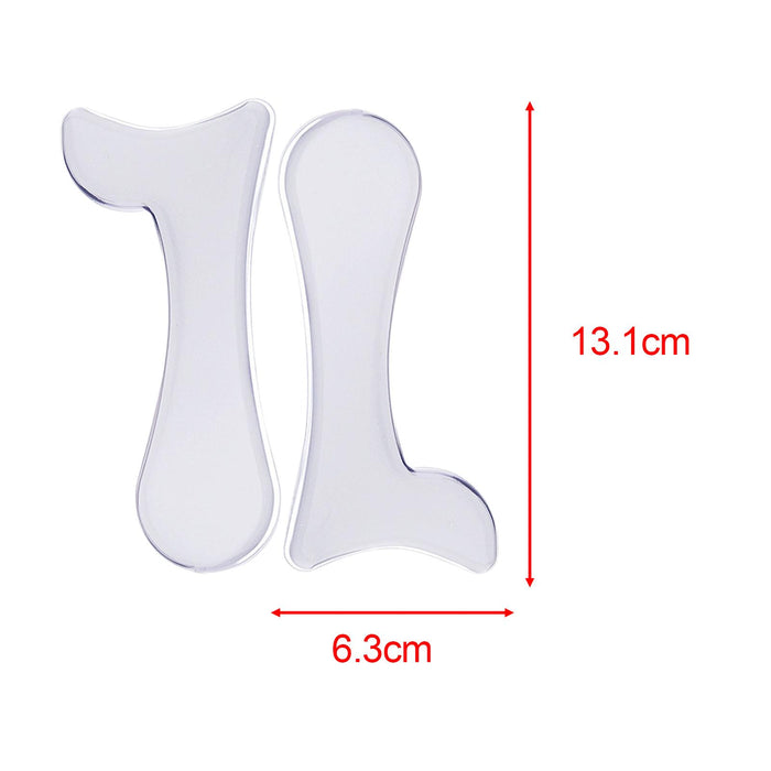 Crofta 2 Pieces Arch Insoles Self Adhesive Universal Multifunction Gel Arch Support Clear L