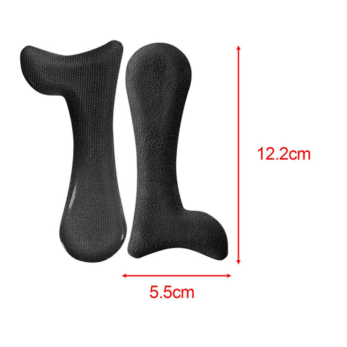 Crofta 2 Pieces Arch Insoles Self Adhesive Universal Multifunction Gel Arch Support Velvet Black S