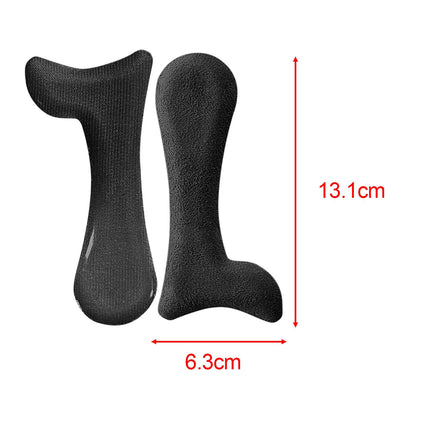 Crofta 2 Pieces Arch Insoles Self Adhesive Universal Multifunction Gel Arch Support Velvet Black L