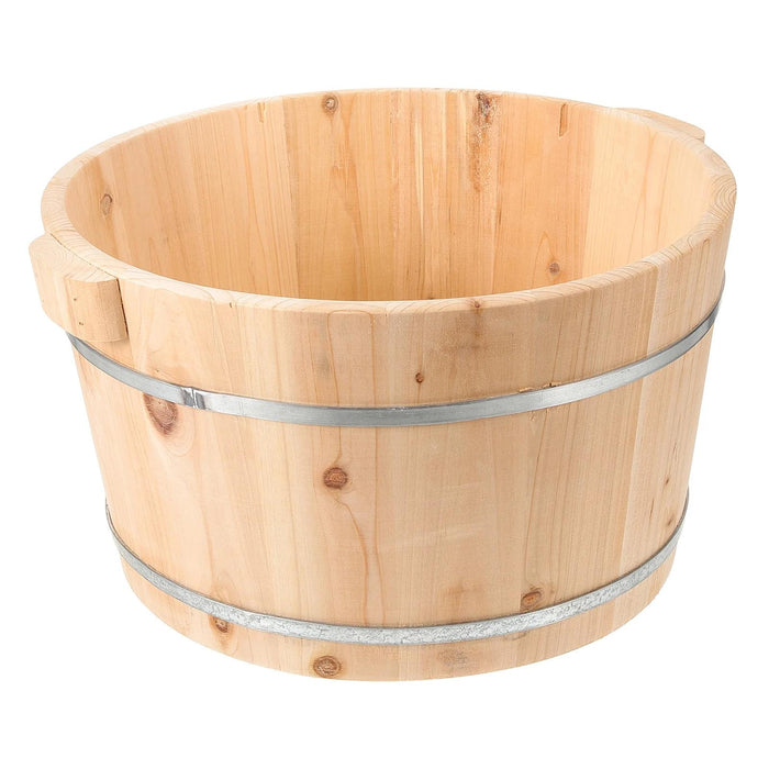 Crofta Wood Foot Bath Pedicure Tub Foot Washing Barrel for Outdoor Home Use Bedroom unilateral 25cm