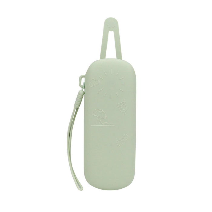 Crofta Makeup Brush Pouch Portable Silicone Eyeglasses Case for Travelling Bathroom Light Green