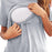 Crofta Women's Maternity Shirts Round Neck Double Layer for New Mom Daily Wear Light Gray M